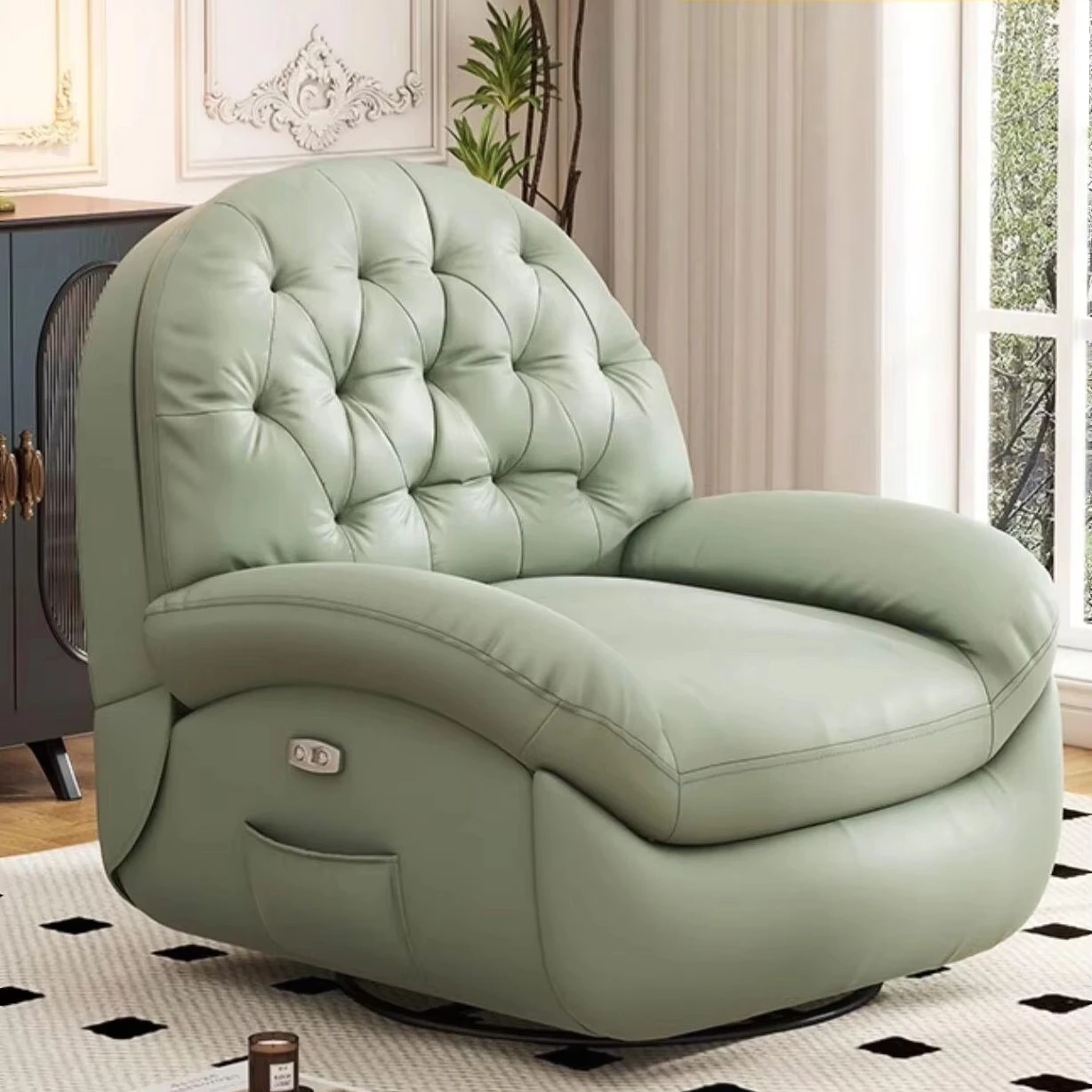 Electric adjustable angle sitting and reclining lazy sofa