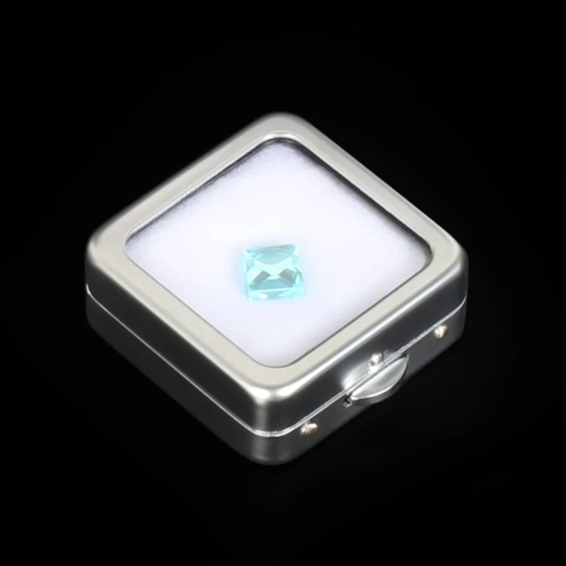 Top Gem Box Showcase Gemstone Casket Diamond Display Holder Storage Organizer Case