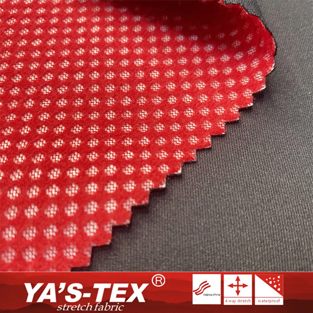 High Elastic Yarn Polyester twill fabric bonded PTFE membrane bonded Knitted Terry Mesh fabric Tear Resistant for Jacket