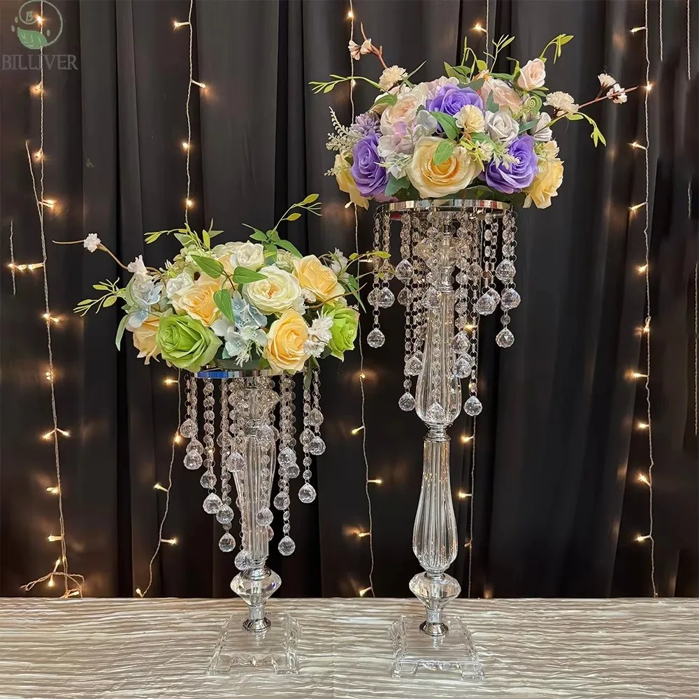 Wedding Centerpieces & Table Decorations Metal Flower Stands Backdrop Stand Display Tall Chandelier Pedestal Acrylic Pendant