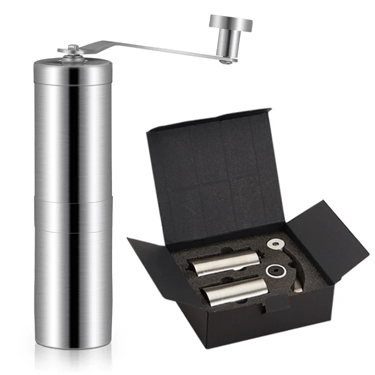 hot selling mini stainless steel manual coffee mill with aluminum knob