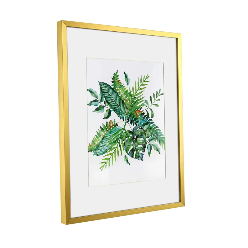 Оптовая продажа, металлическая фоторамка 8x10 11x14 дюймов, алюминиевая рамка для фотографий, Постер золотого цвета