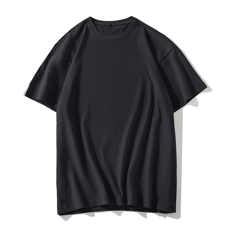 M47-Solid Color High Quality 100% Cotton Long Sleeve Plain Custom Plus Size Mens T-shirts