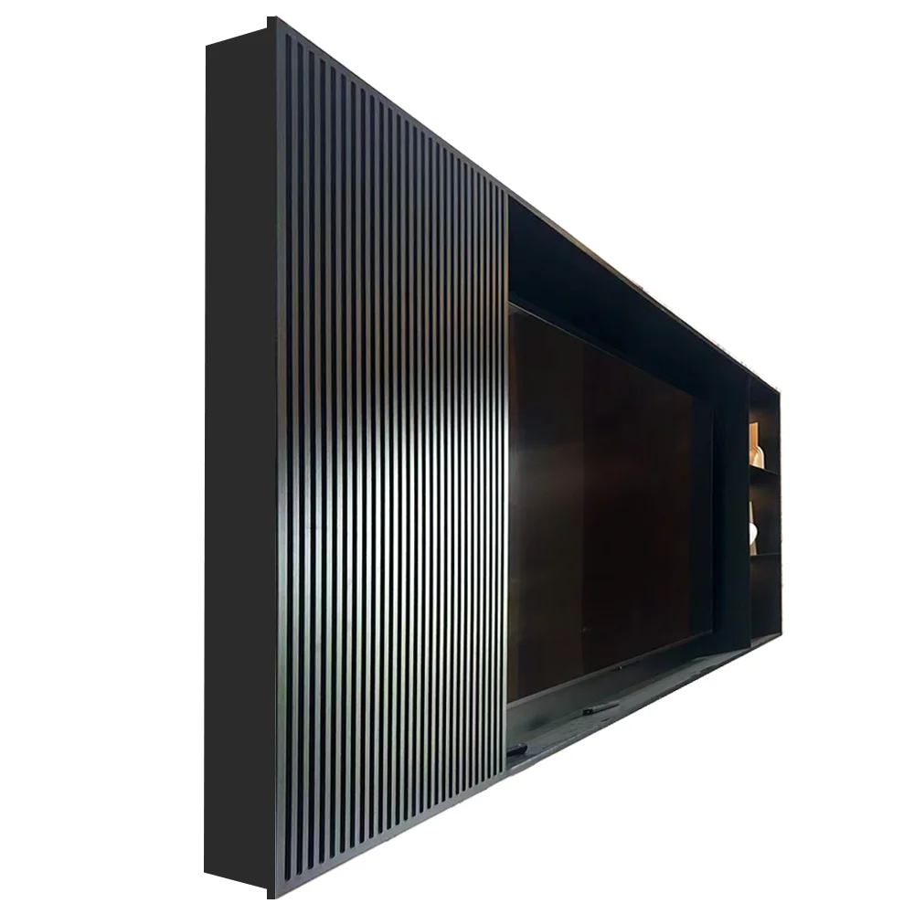 Simple Style Customized Furniture Living Room Furniture Floating Tv Wall Mounted Cabinet With Backlight