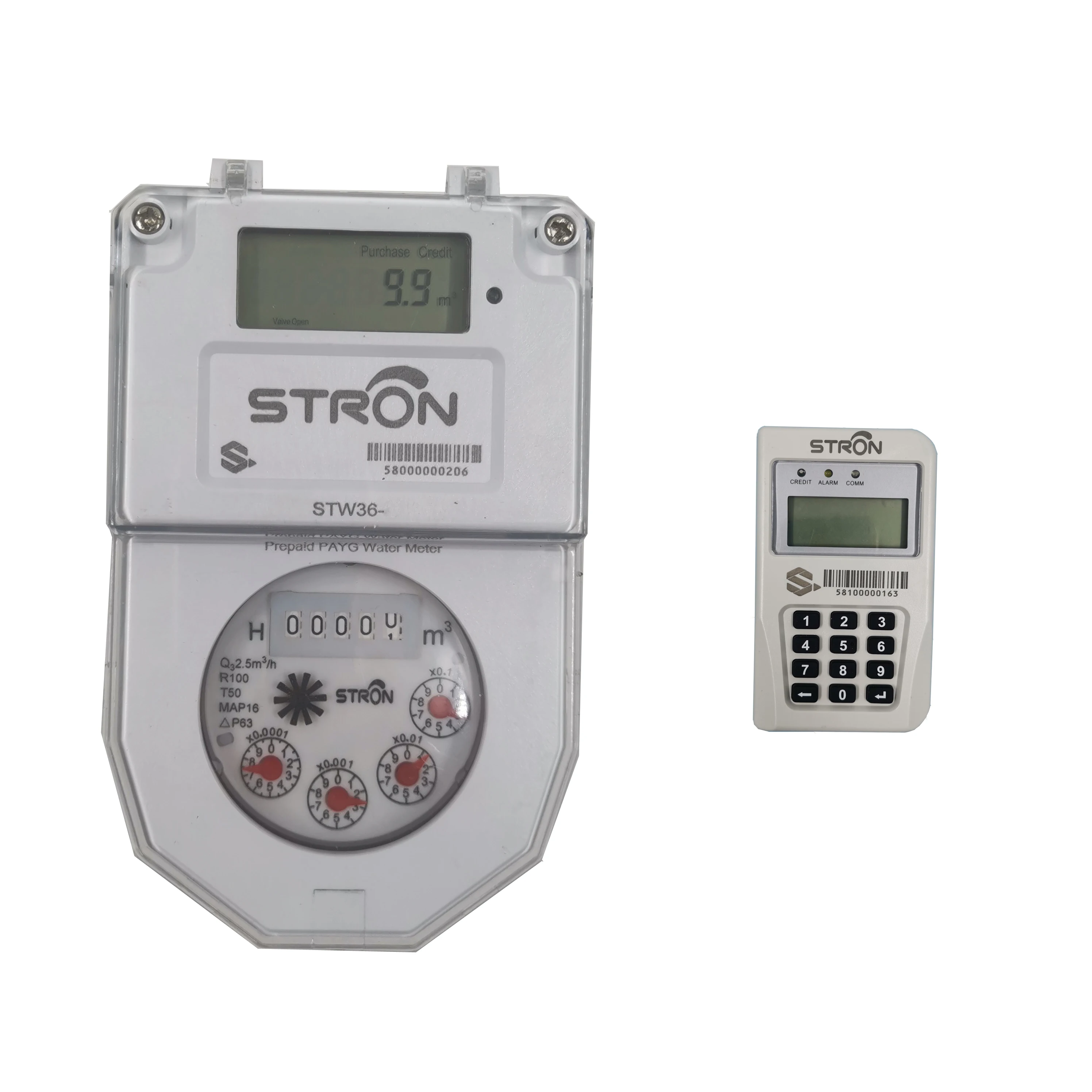 STS Standard Split Type Prepaid Smart Water Meter Flow Meter With CIU