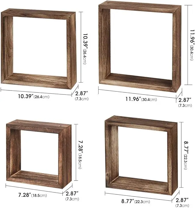 High quality Wooden Shelf Wall Wall Cube Shelf Mdf Floating Cube Wall Shelf