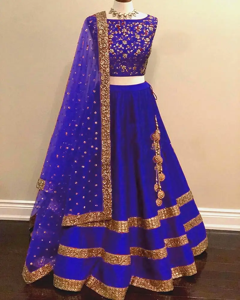 Latest party wear Indian women clothing lahenga ladies wear wedding wear embroidery stone work choli Blouse Dupatta lahnega