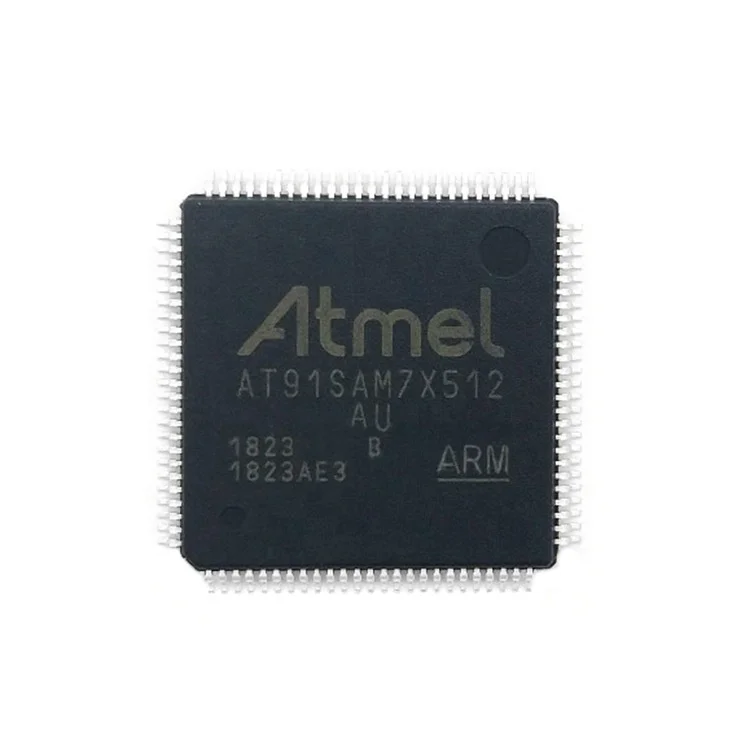 Purechip AT91SAM7X512B-AU New & Original  ARM Microcontrollers MCU 512kB Flash 128kB SRAM 55MHz IC BOM