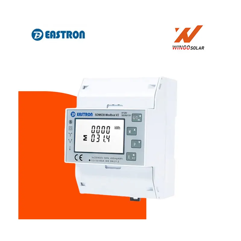 Growatt Deye Smart Meter 3-фазный SDM630MCT-40mA SDM630Modbus V2 Электрический счетчик беспроводной электроэнергии для PV