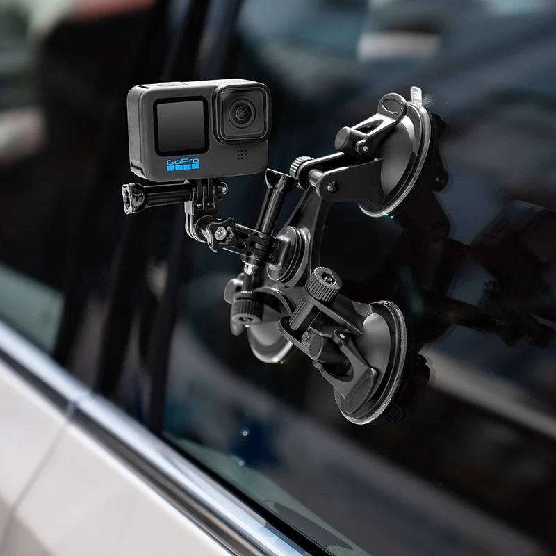 STARTRC Three-arm Triple Vacuum Suction Cup Camera Holder Mount for DJI Osmo Pocket 2 Insta360 OneX Action Cameras Accessories