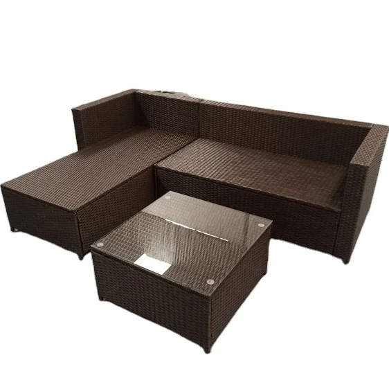 Factory Direct Wholesale Customized Outdoor Leisure Patio Furniture Rattan Wicker Sofa Garden Furniture