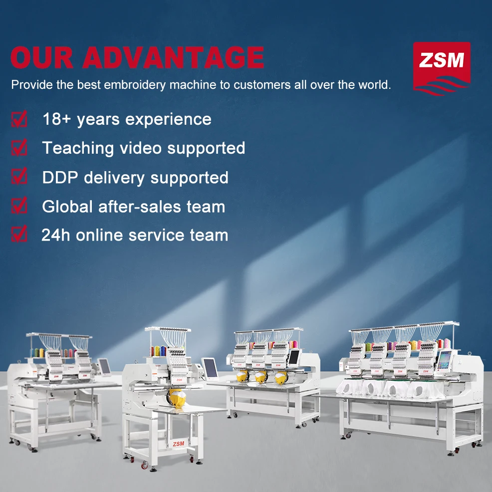 four heads embroidery computer machine computer controlled embroidery machines for hat t-shirt