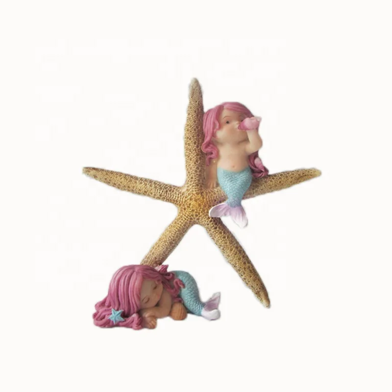 
Wholesale Home & Table Decoration Cute Mini Resin Craft Mermaid Figurine Gift 