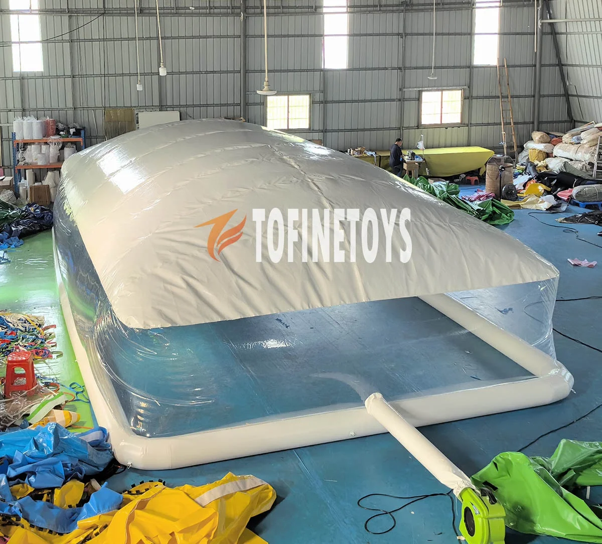 Customized Size Transparent White Color Inflatable pool cover tent Pool Dome For Winter