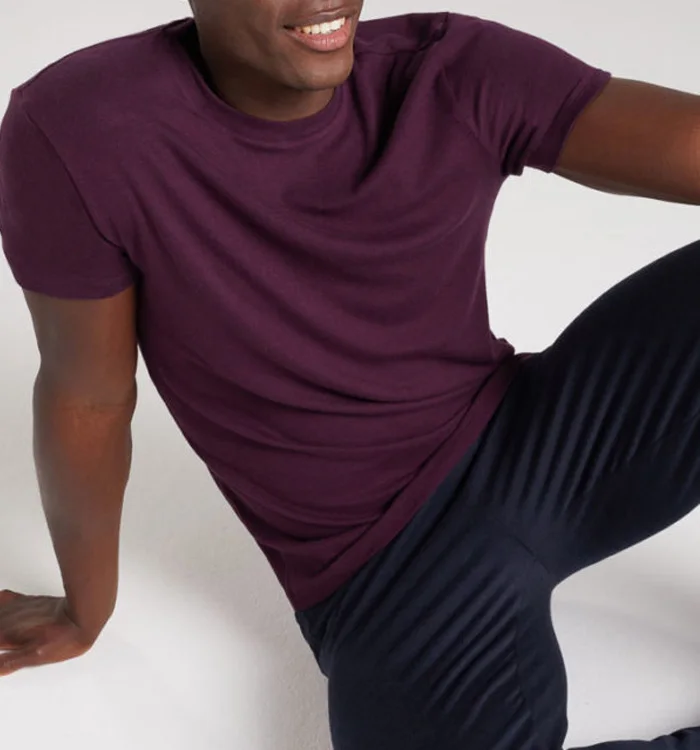 Gym Sport 100% Bamboo Fiber Crew Neck T Shirt Original  Luxe Fitted T Shirt For Men