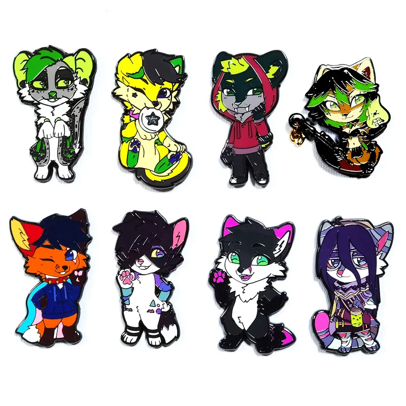 No Minimum Factory Manufacturer Custom Soft Enamel Glitter Anime Cartoon Lapel Pins Metal Badge Hard Enamel Pin