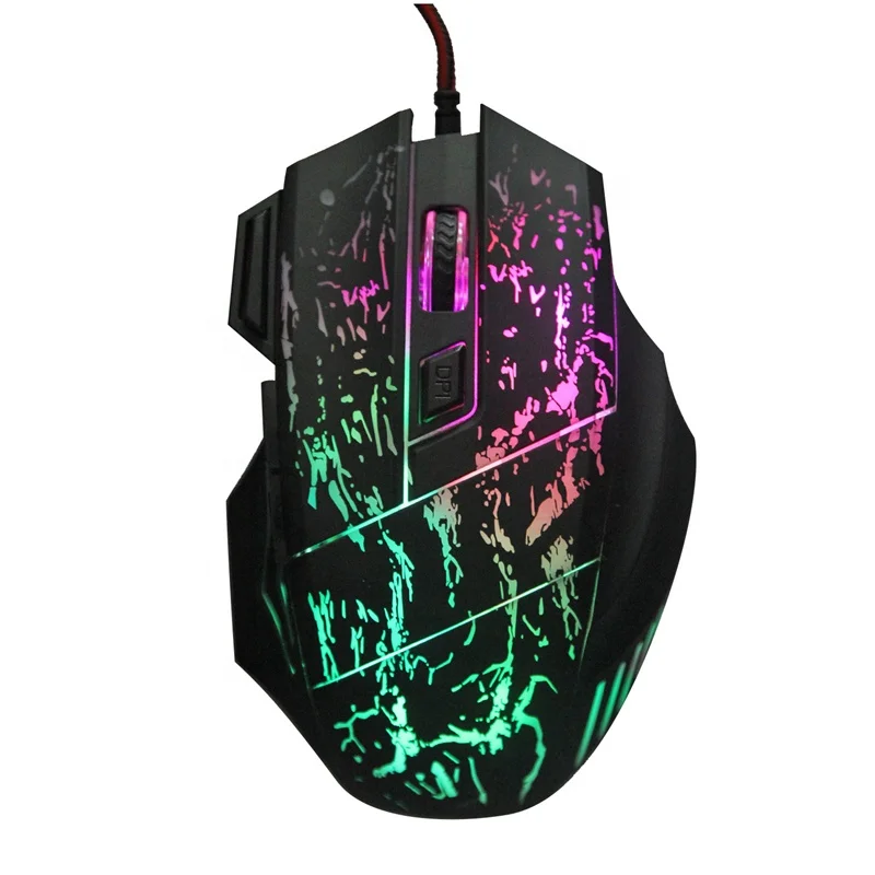 A874 3200DPI 7 Buttons LED USB Wired Gaming Mouse 7 Colors Breathing Lights Compatible With Computer And Laptop