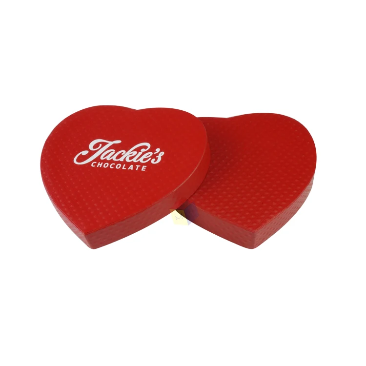 empty heart shape custom design texture paper gift sweet truffles christmas chocolate packaging box