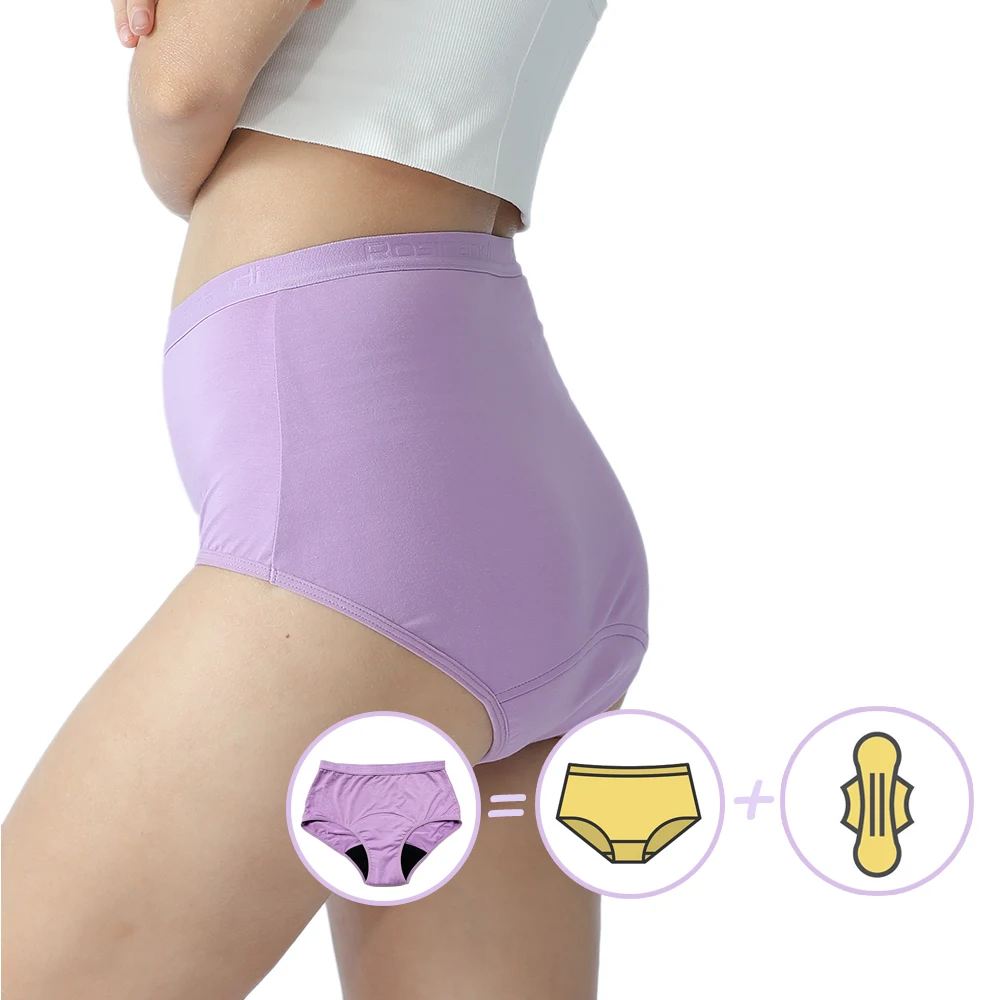Wholesale period culotte classic panties bamboo fiber 4 Layer Leak proof apparel teens menstruation absorbent underwear