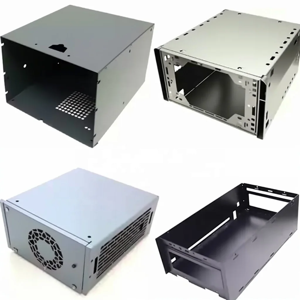 Custom stainless steel laser-cut metal sheet metal service amplifier cabinet aluminum box chassis