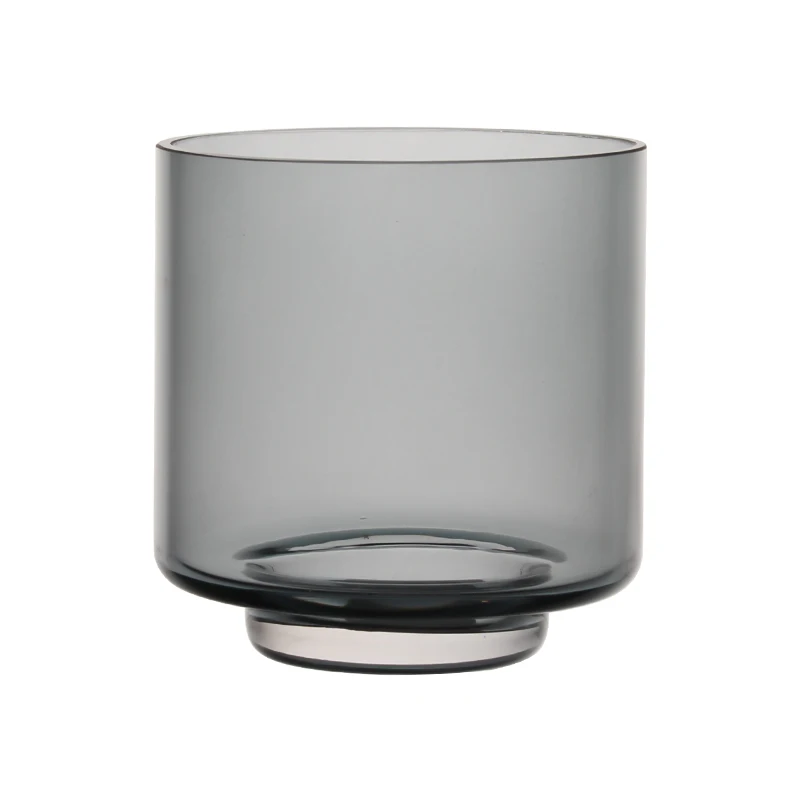 Unique glass candle jars with inside sprayed color