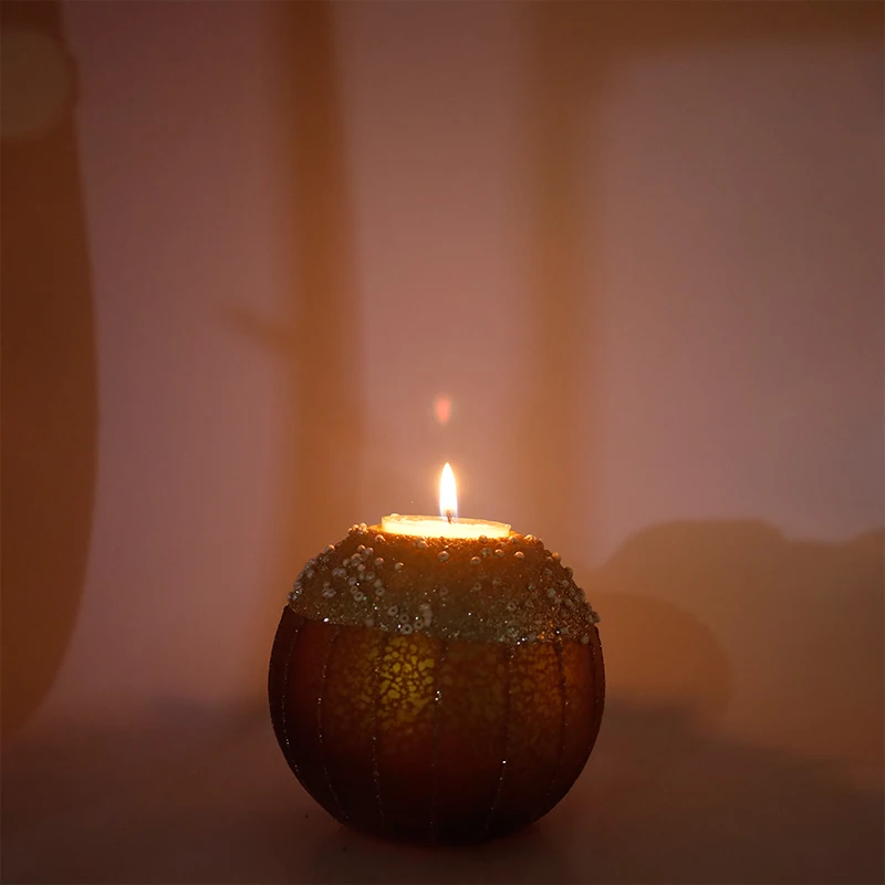 Newest handmade 8.5 cm *8.5 cm*  10 cm blown glass candle holder holiday celebrating decorations round glass crafts