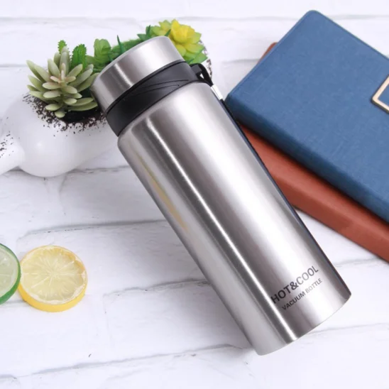 Wide Mouth Portable Sports Drinking Metal Water Bottle, Double wall Stainless Steel Insulated Hydro Vacuum Flask