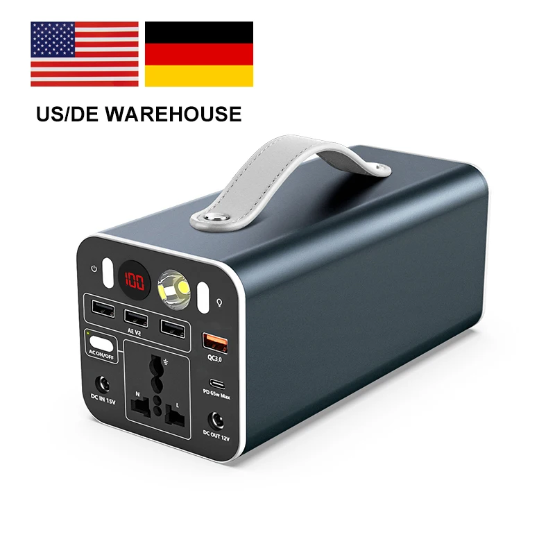 Outdoor High Capacity 43200mAh 150W 500W 1000W Lithium Cell Camping Power Bank Solar Generator Portable Power Station
