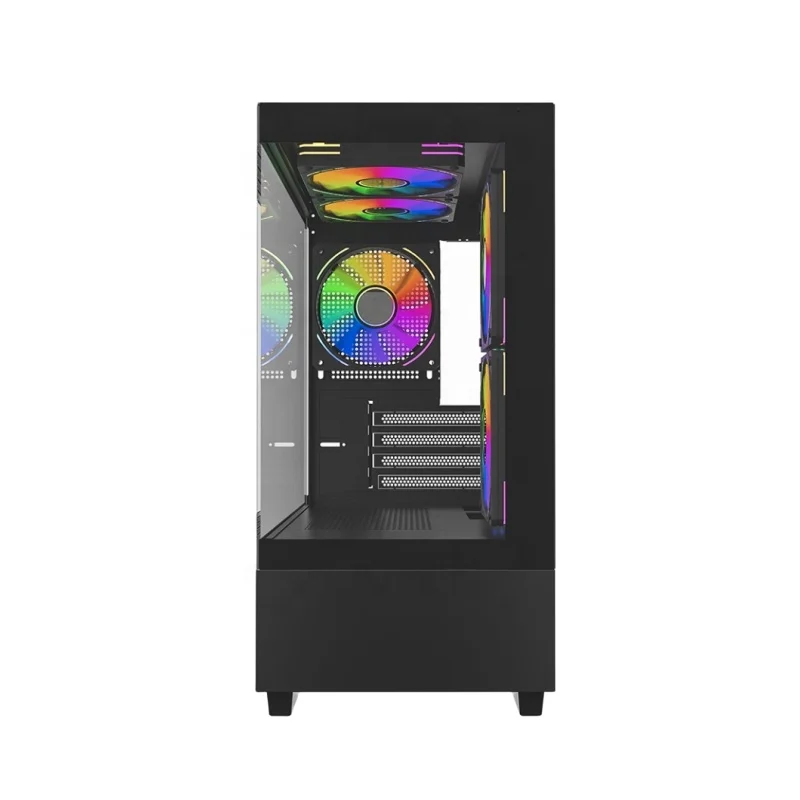 Сетчатый черный шкаф ARGB micro atx игровой корпус Air Black Mid-Tower для компьютера
