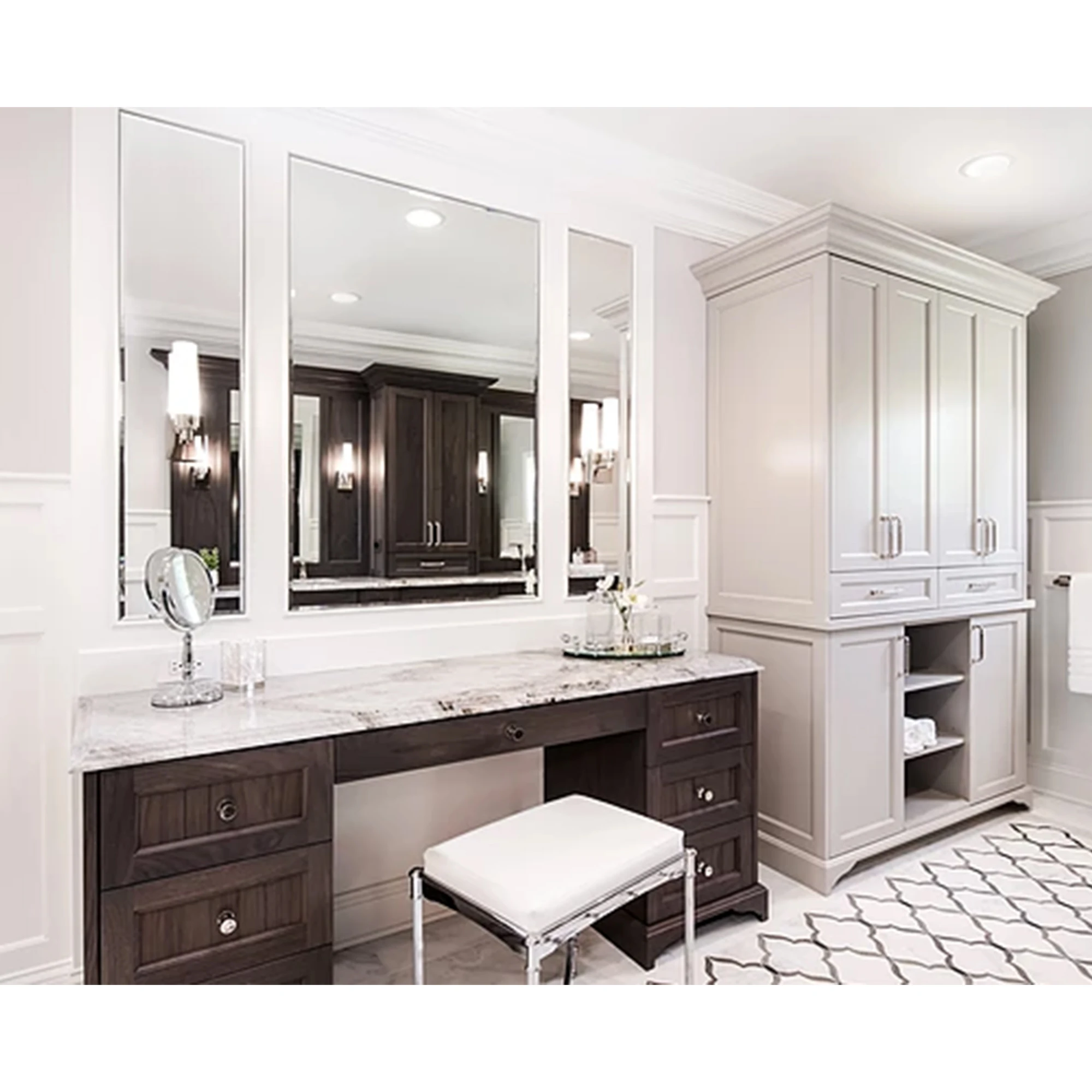 NICOCABINET античный роскошный стиль немецкий качественный Меламиновый шкаф для ванной комнаты из массива дерева