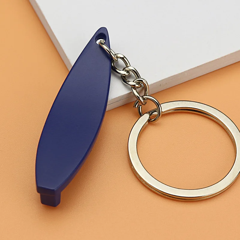 Custom Logo Surfboard Bottle Opener Keychain Sports Surfboard Metal Keyring Wholesale Surfing Promotional Gifts