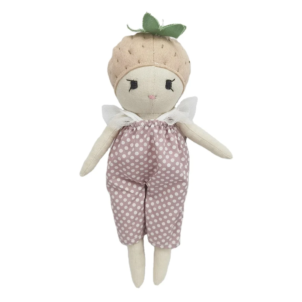 new Barbara doll cuddle toy kids comforter toy sweet strawberry girl doll sleeping mate angel fairy toy