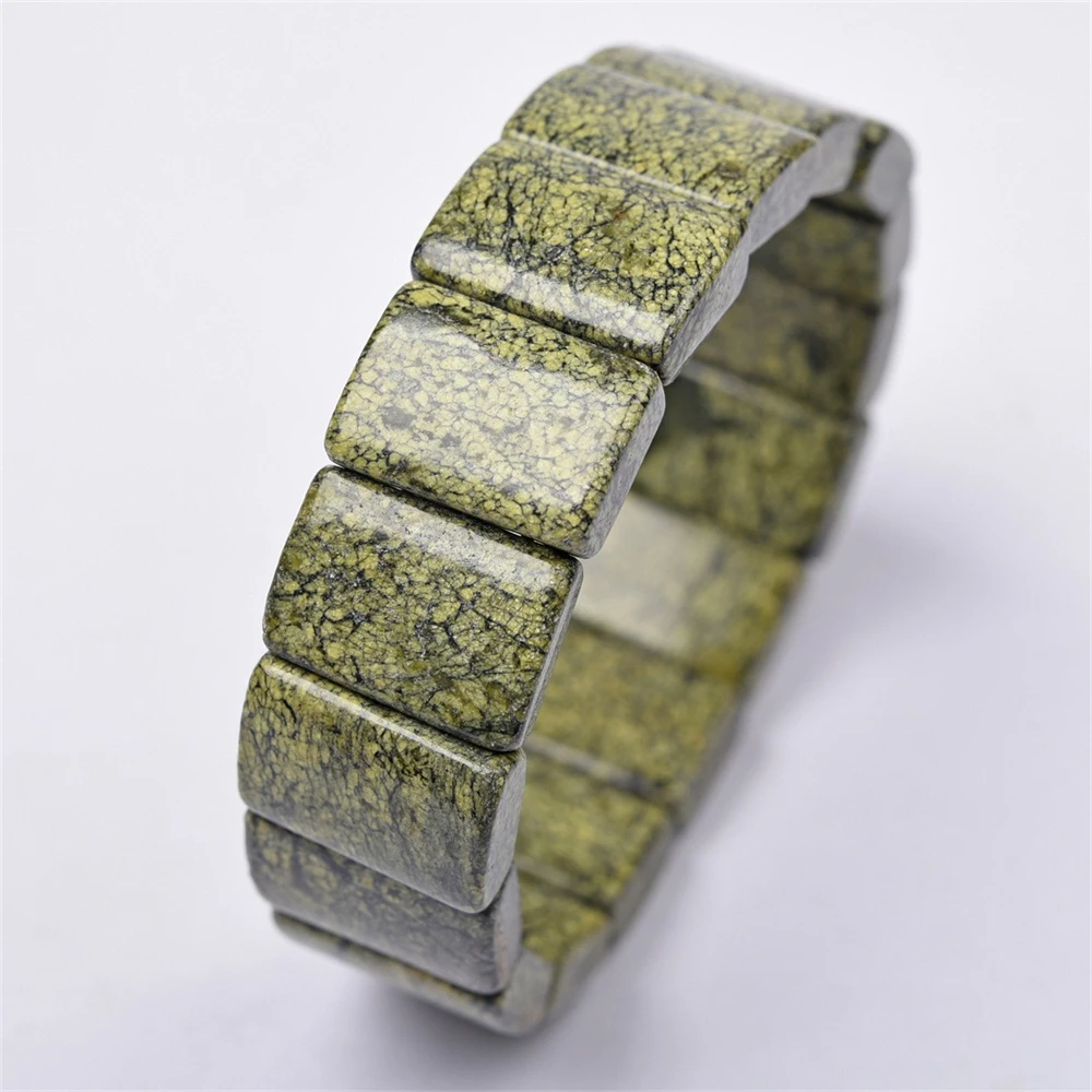 UJBOX Wholesale Green Blue Sakura Charm Bracelets For Women Men Natural Stone Healing Jewelry Gift