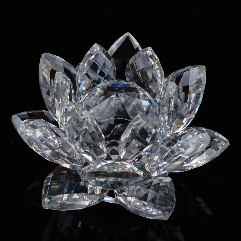Wholesale Crystal Lotus flowers decoration for living room/drawing room/book room/temple,K9 Crystal Lotus Ornaments