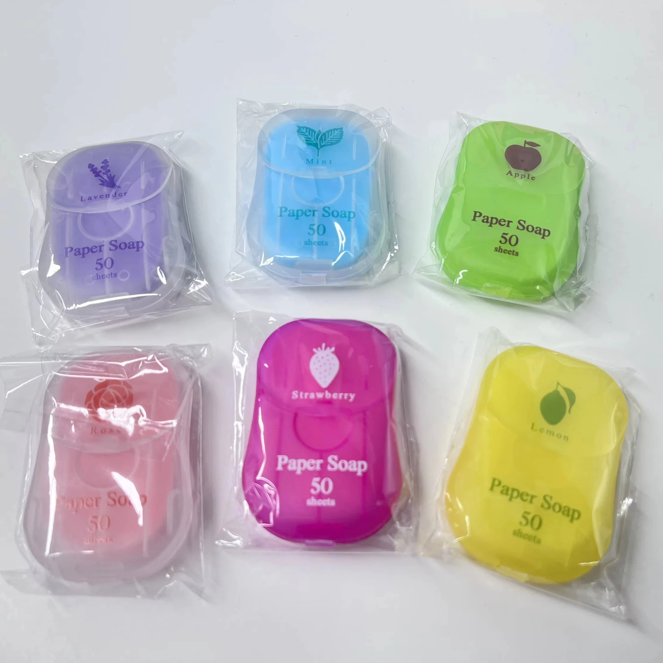 Travel Hand Washing Soap Paper 50 Sheets Disposable Travel Portable Plant Extract Fragrance Water Paper Hand Soap