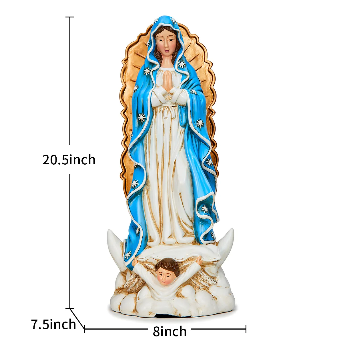 South American Mexican Madonna Golden Guadalupe Church Indoor and Outdoor Tree Crafts Ornament Home Decoration