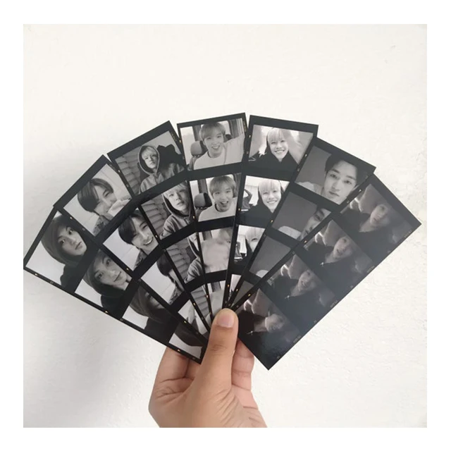 Kpop фотокард на заказ двухсторонние печатные закладки фотополоска для kpop