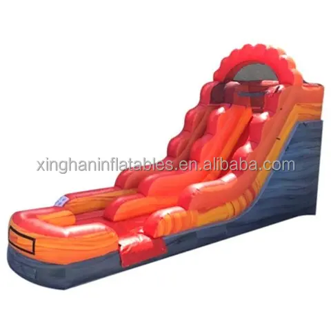 Large Water Slide with Pool Outdoor Splash Adventure Park Wet Inflatable Slides