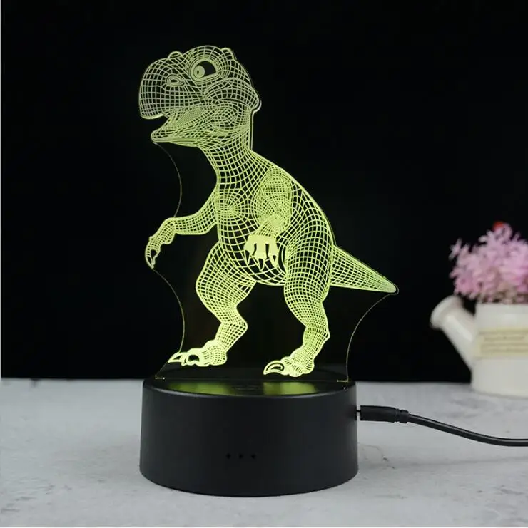 Holiday Birthday Easter Cool Festival Gifts 16 Colors Changing 3D Illusion Lamp Rabbit Night Light for Kids