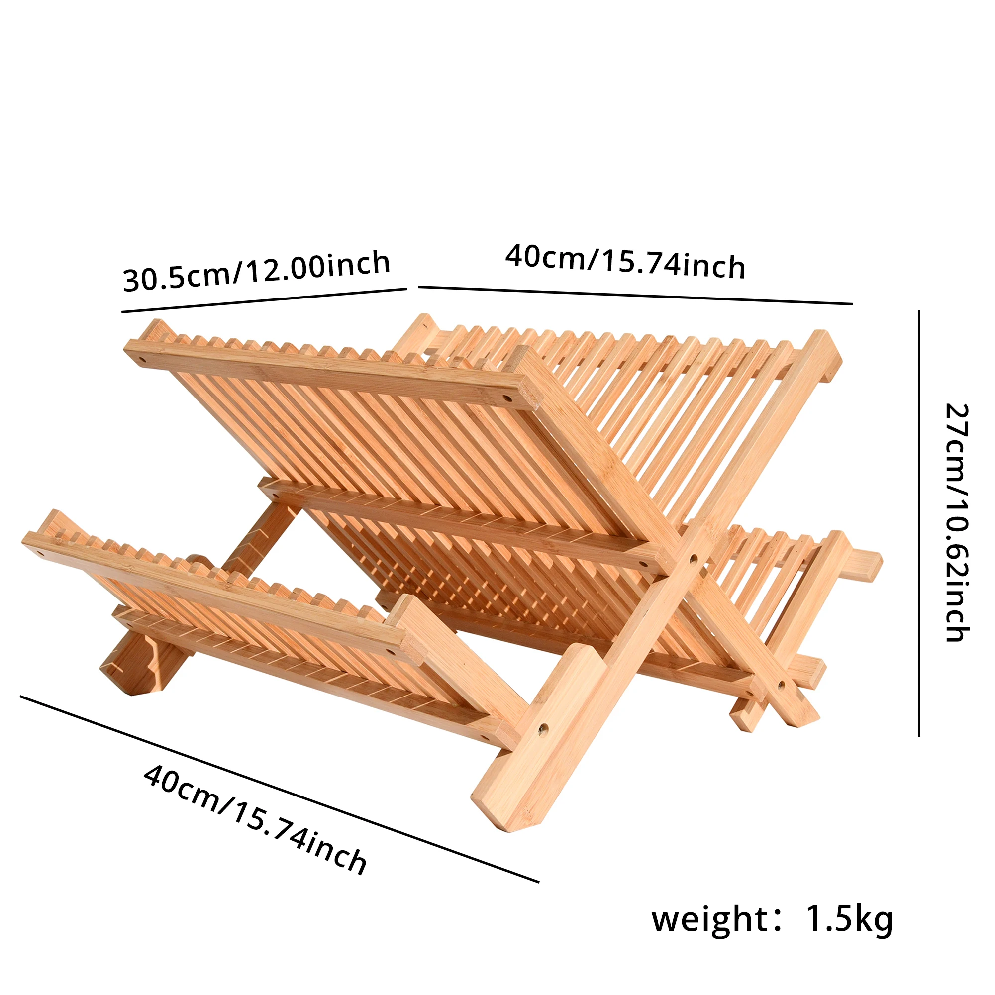Bamboo Wooden Dish Drying Rack Utensil Holder,Dish Rack For Kitchen Counter Over Sink Small Adjustable