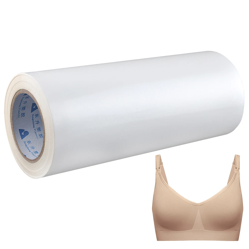 Transparent Thermoplastic High Elastic Tpu Hot Melt Adhesive Film Laminate Fabric with Foam for Bra Cups