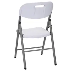 Easy to take clean white resin metal outdoor wholesale folded chairs