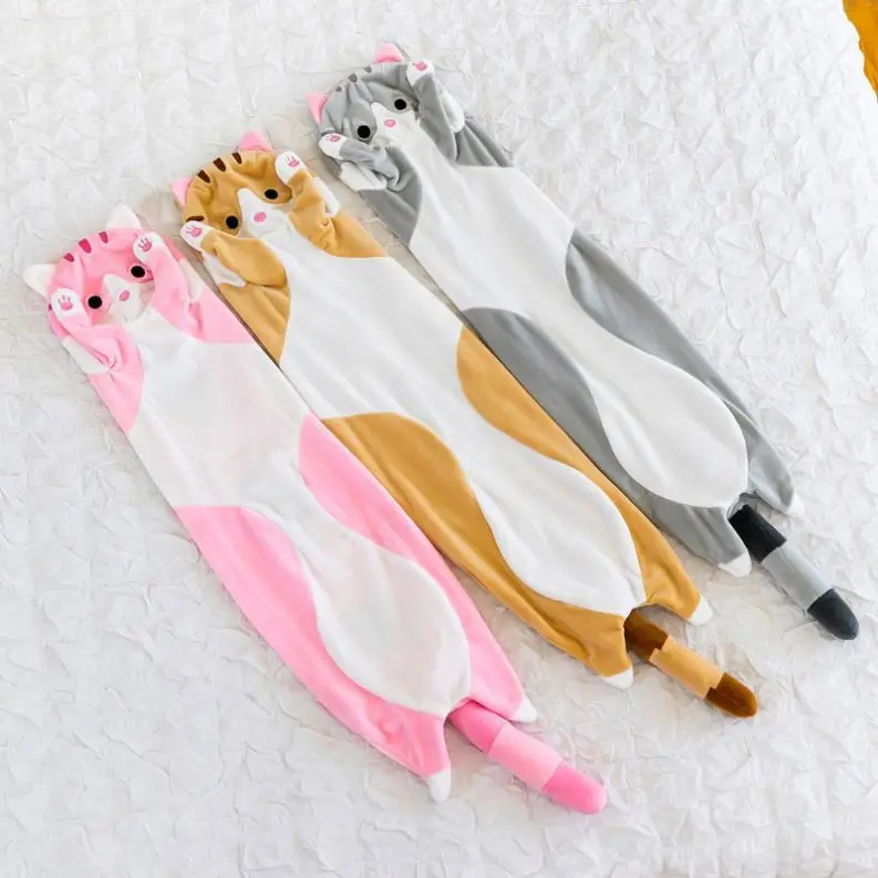 2021 New style Baby Kids Toys Soft Cat Big Hugging Plush Pillow Sleeping Companion Bolster Toys