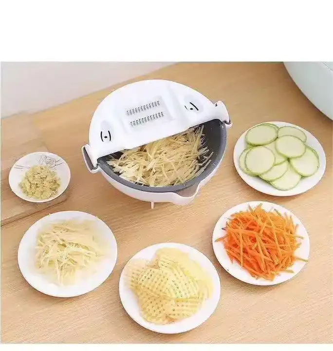Multifunction Manual Vegetable & Fruit Cutting Tool 7/9/11 In 1 Magic Kitchen Grater Cutting Draining Juicing Grinder