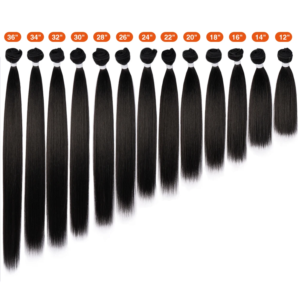 613 Honey Blonde Straight Hair Bundles Ombre Hair Extension 30 32 34 36Inch Super Long Hair Grey Synthetic Straight Hair Weaving