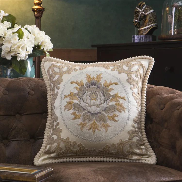 High Quality Throw Pillow Sofa Bed 45cm x 45cm Square Jacquard Cushion Pillow