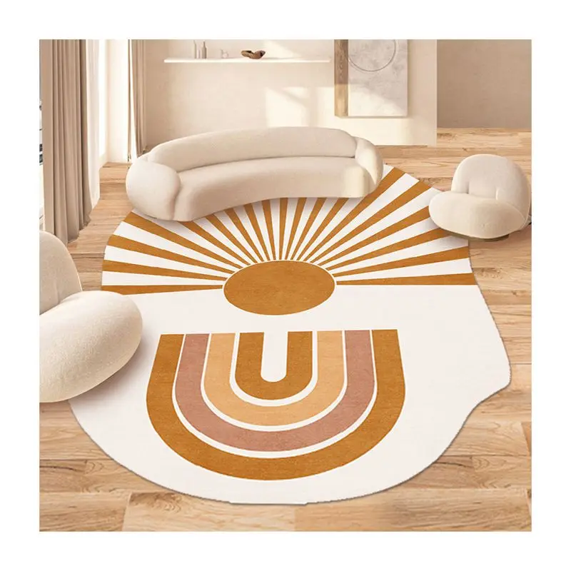 Luxury round large area carpet Decoration home bedroom carpet rugs Irregular shape floor mats Lounge Rug for living room