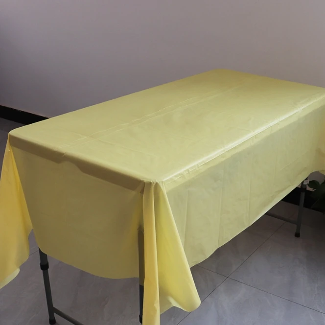 Paper Tablecloths Premium Plastic Table Cloths Rectangle Tables White Disposable Tablecloth