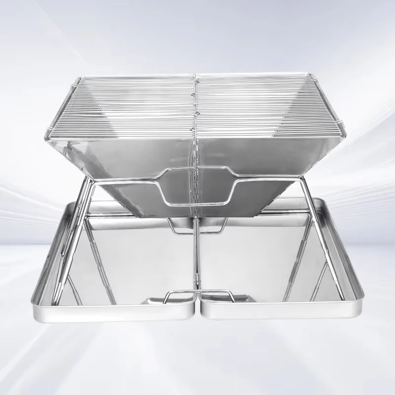 Бездымный складной гриль барбекю Открытый Кемпинг из нержавеющей стали дровяная печь