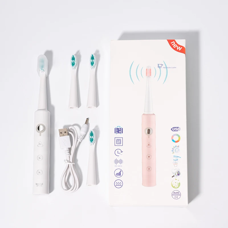 trendy electric toothbrush 4 replacement heads 31000 vibrating frequency dupont bristle oral care appliances electric toothbrush